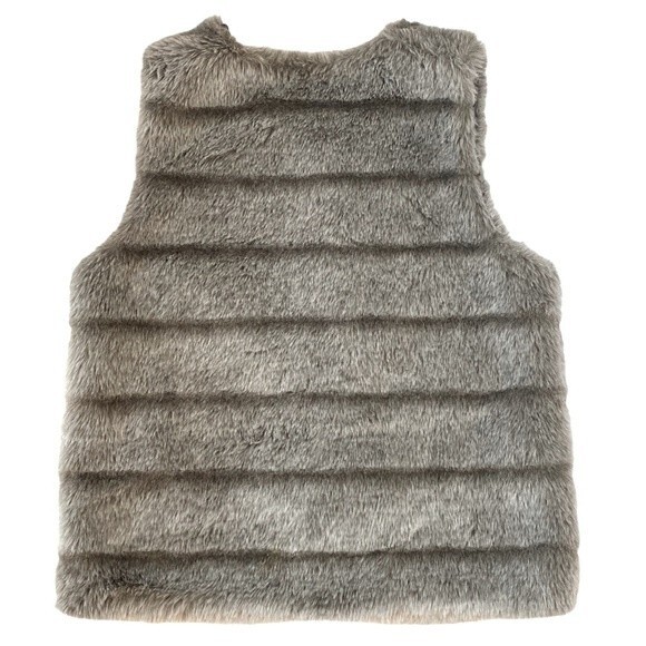 Joie Andrina Plush Faux-Fur Vest in Gray - Size Small - Picture 5 of 9